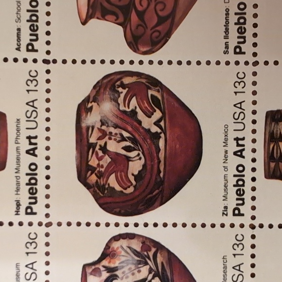 USPS 13 Cent Stamp Bundle Pueblo Art Dance Theater Colorado Folk Art Butterflies - Picture 4 of 12